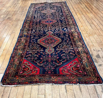 Perserläufer " HAMEDAN " 300x80 cm - Pflanzenfarben - 1A Zustand