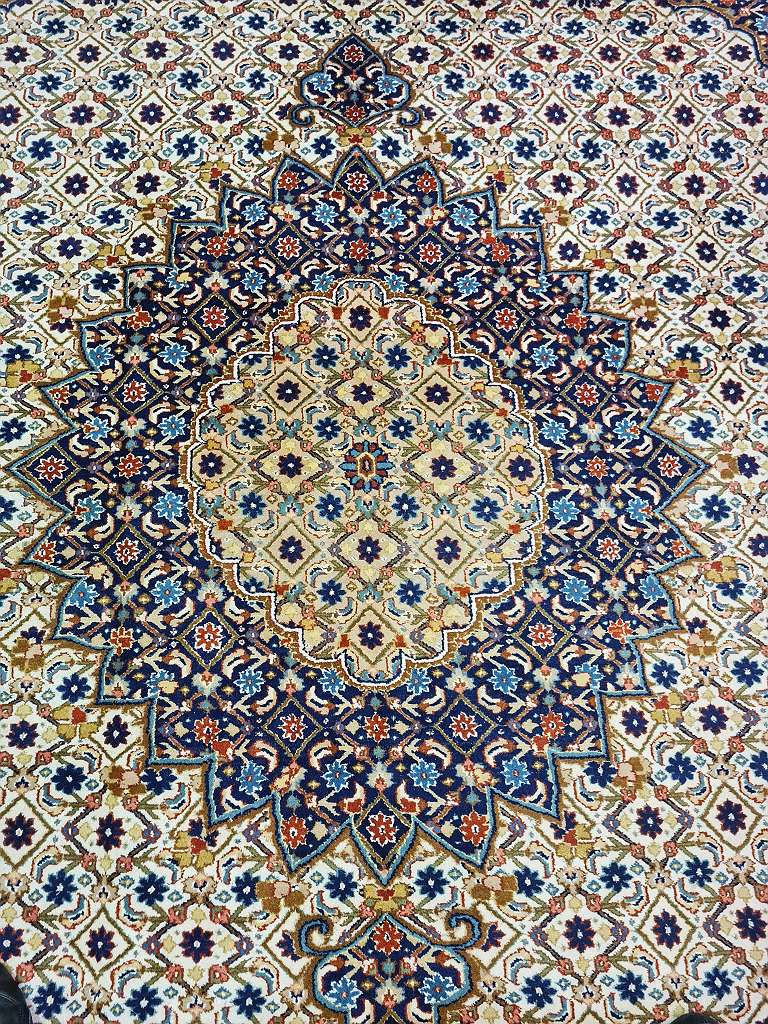 Perserteppich " MOUD " 360x242 cm - sehr hoher Flor - extra fein - 1A Zustand.
