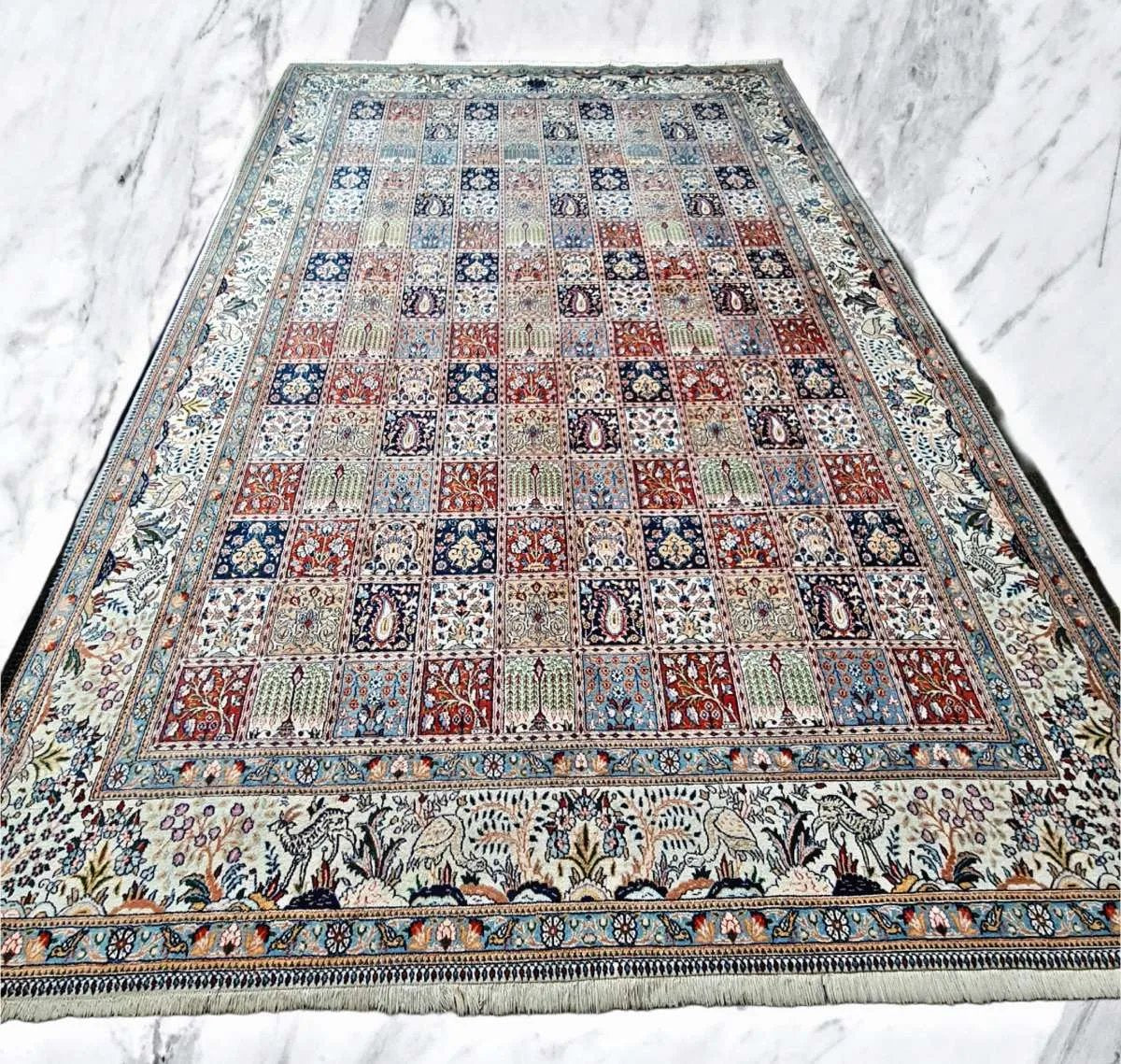 Edler Moud-Perserteppich - feine Knüpfung - 356 × 245 cm