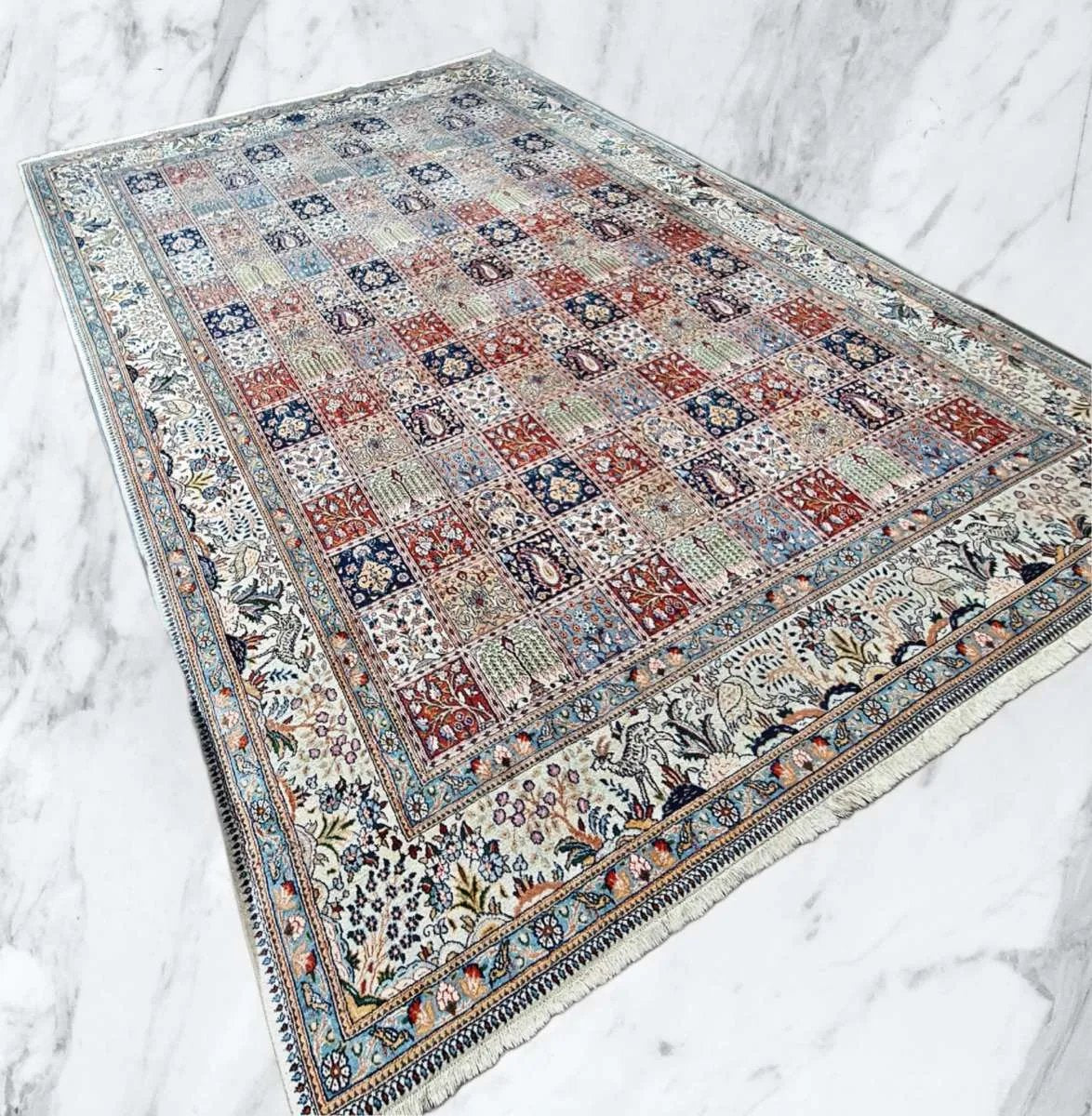 Edler Moud-Perserteppich - feine Knüpfung - 356 × 245 cm