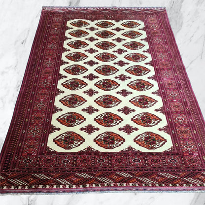Edler TURKMEN - 200x140cm - feiner niedriger Flor - 500.000Kn