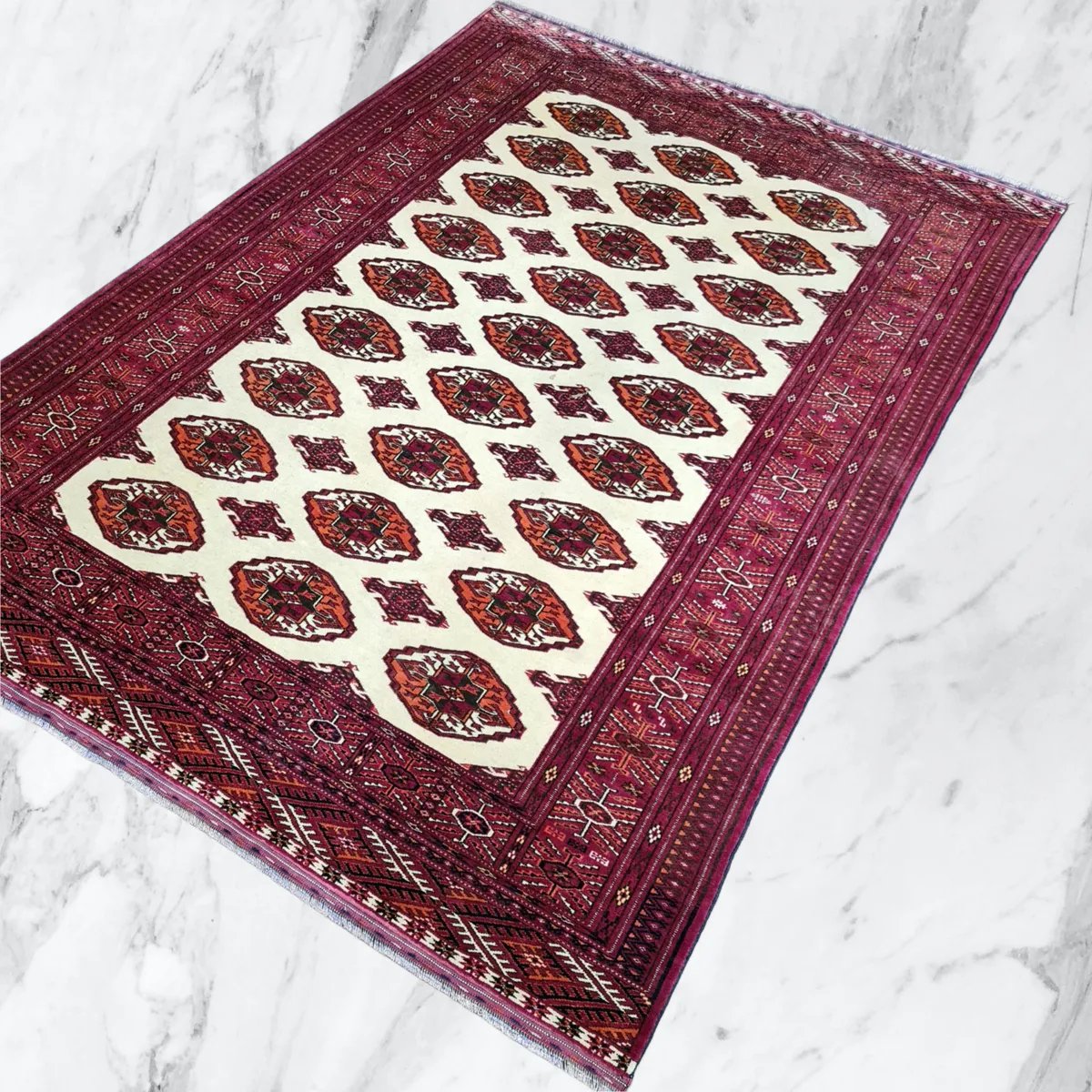 Edler TURKMEN - 200x140cm - feiner niedriger Flor - 500.000Kn