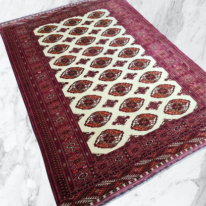 Edler TURKMEN - 200x140cm - feiner niedriger Flor - 500.000Kn