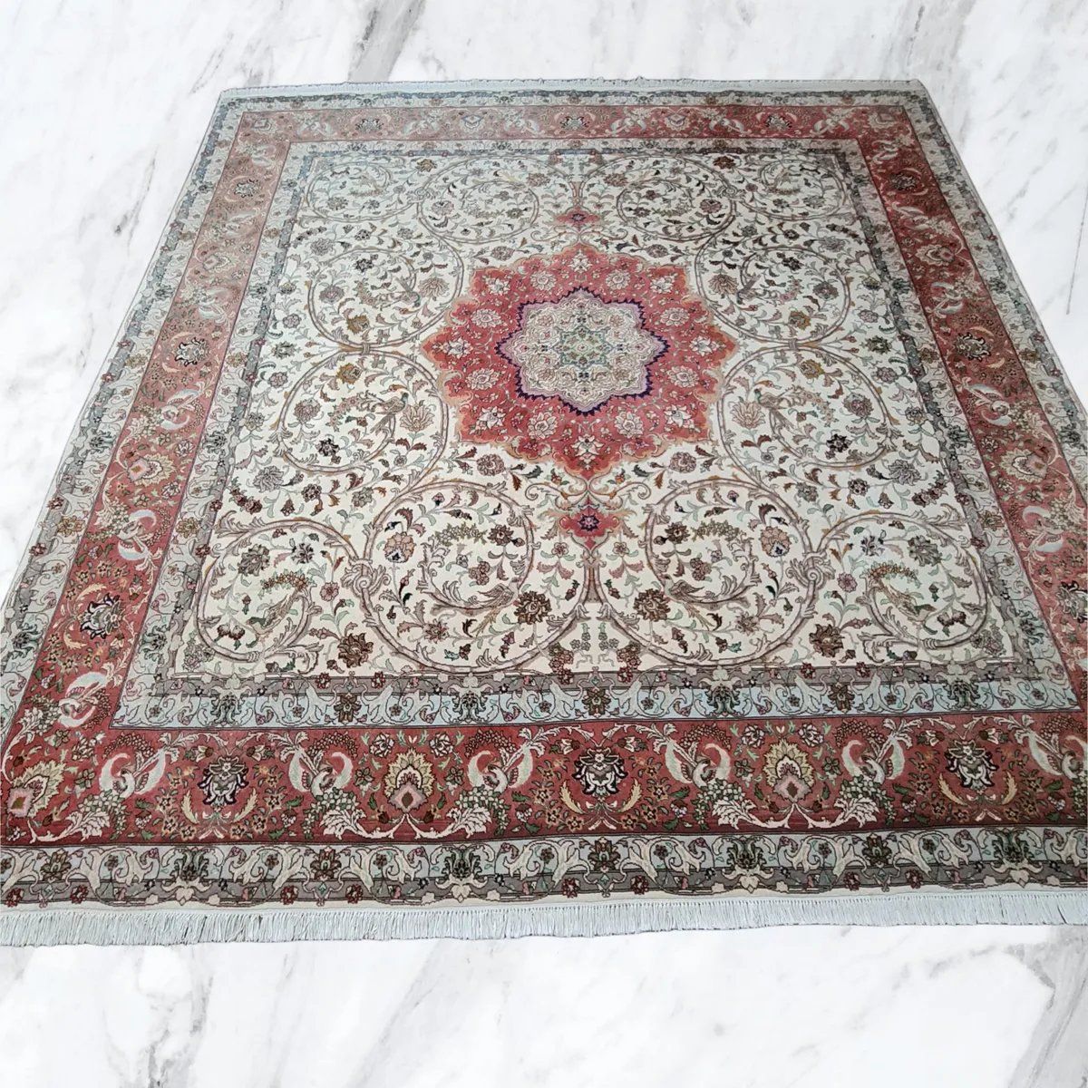 Exklusiver persischer TÄBRIZ&SEIDE - 250x260 cm - 600.000 Knoten - sehr fein
