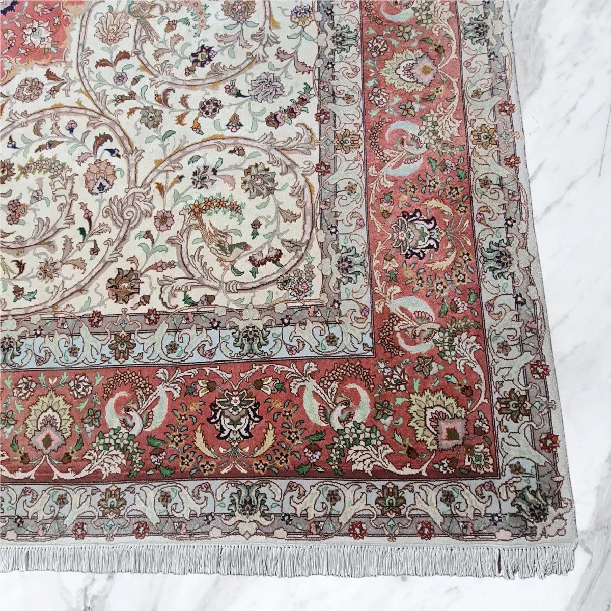 Exklusiver persischer TÄBRIZ&SEIDE - 250x260 cm - 600.000 Knoten - sehr fein