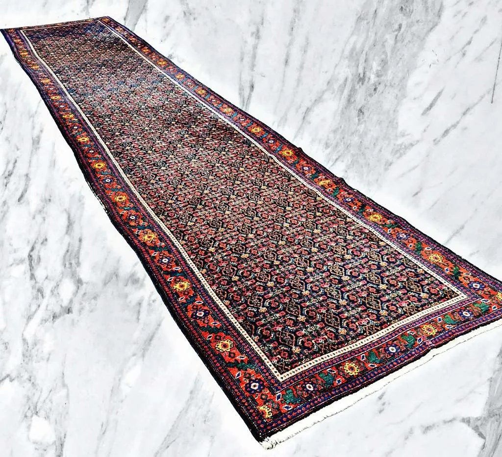Perserteppich " KURDI " antik - 520x120cm - seltene Rarität