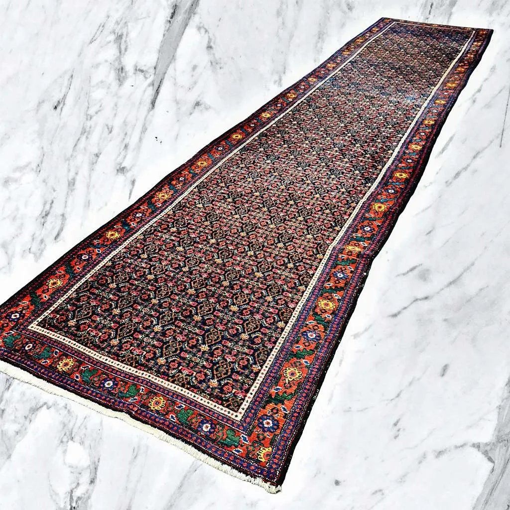 Perserteppich " KURDI " antik - 520x120cm - seltene Rarität