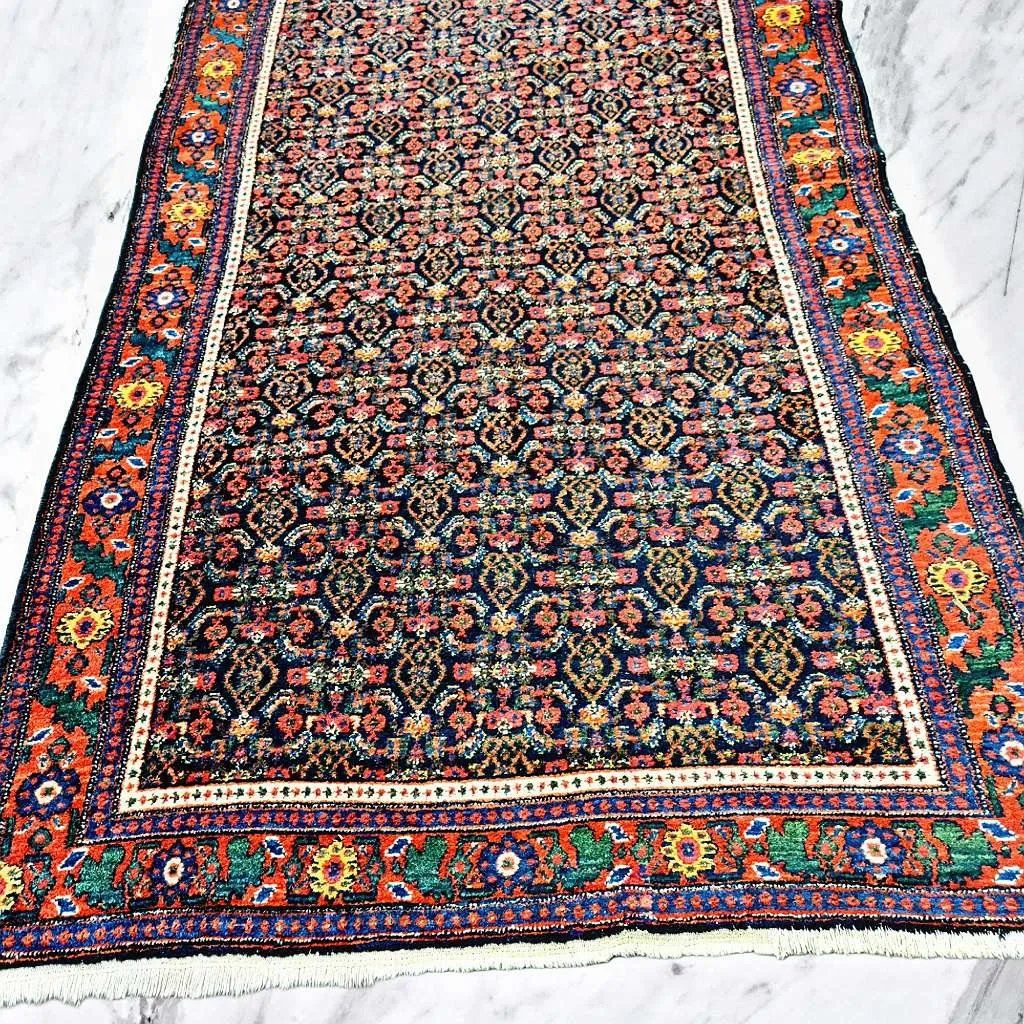 Perserteppich " KURDI " antik - 520x120cm - seltene Rarität