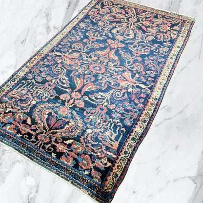2 x US Sarough RE Import - 190x120cm - um 1920 - Manchesterwolle - sehr selten und wertvoll