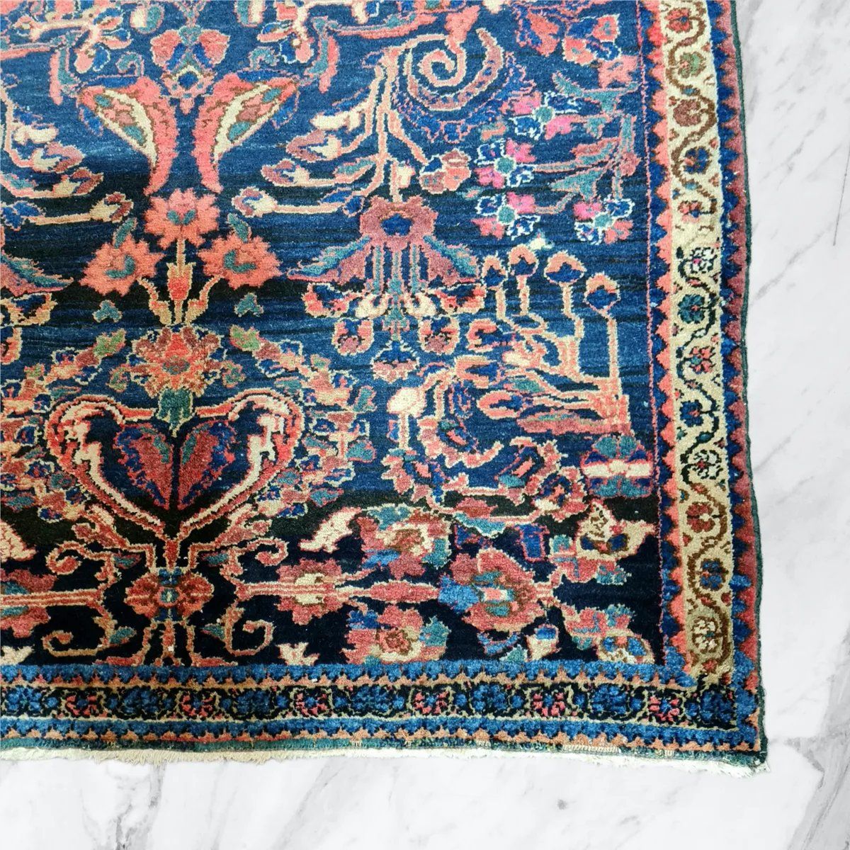 2 x US Sarough RE Import - 190x120cm - um 1920 - Manchesterwolle - sehr selten und wertvoll